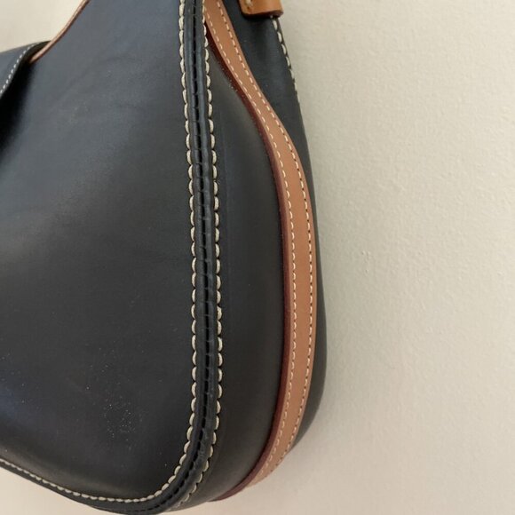 Vintage Dooney & Bourke Shoulder Bag Handbag Purse Black Brown Adjustable EUC - Picture 4 of 14